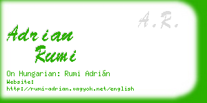 adrian rumi business card