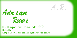 adrian rumi business card